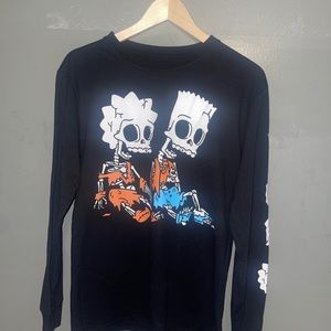 The Simpsons Skeleton Long Sleeve T-Shirt. Size: Small